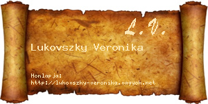 Lukovszky Veronika névjegykártya